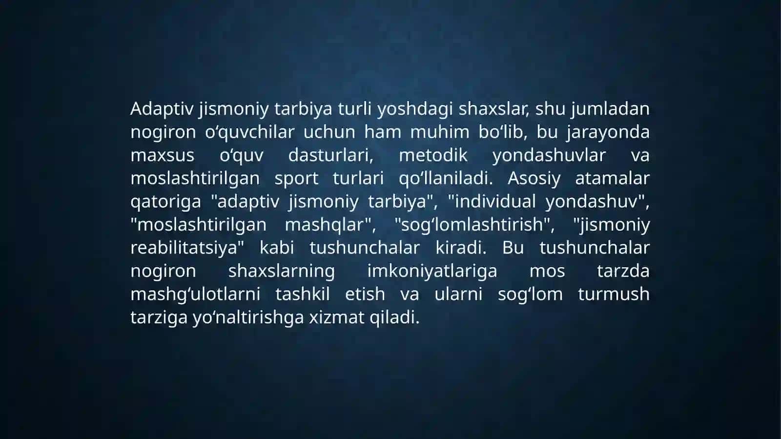 Adaptivjismoniytarbiyaningasosiytushunchalarivaatamalari 4