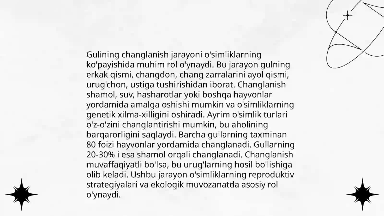 Namatak gulining tuzilishi, changlanishi urug'lanishi 4