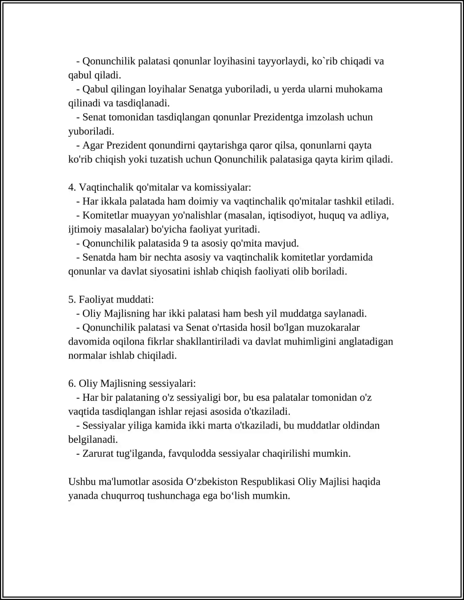 Oʻzbekiston Respublikasi Oliy Majlisi 4