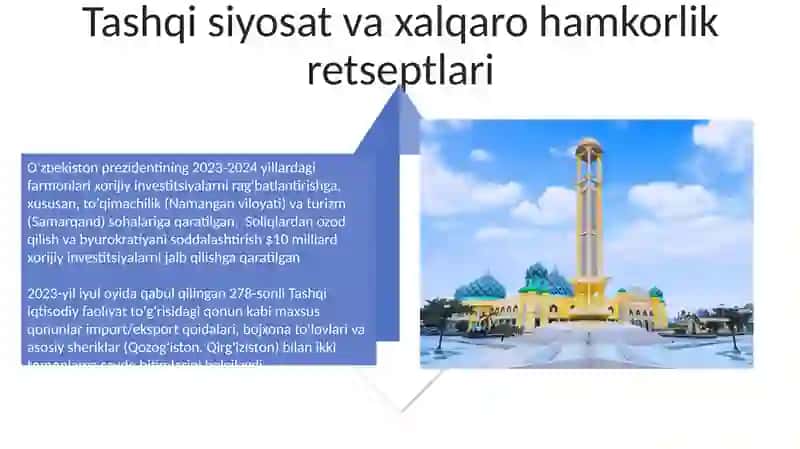 OʻzR prezidentnining retsepturaga asoslangan qonun va farmoyishlari 4