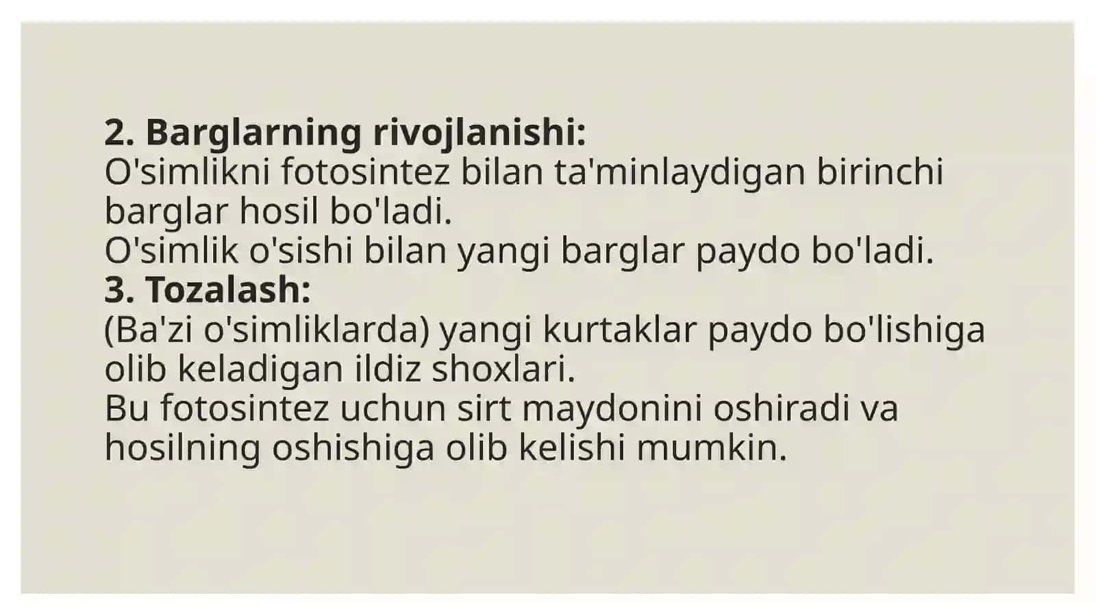 O’simliklarning o’sish fazalari 4