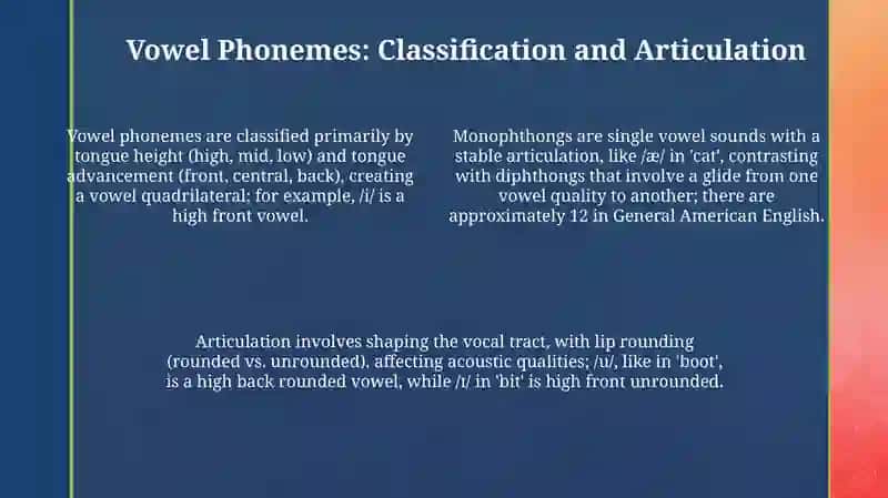 The system of vowel and consonant phonemes in English 4