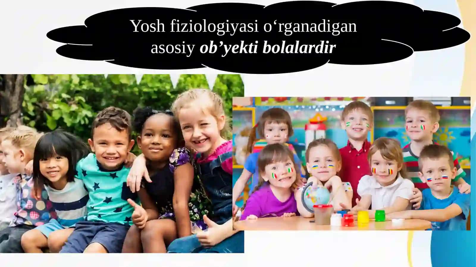 Yosh fiziologiyasi va gigiyenasi fanining maqsadi va vazifalari. Bolalar va o‘smirlar o‘sishi hamda rivojlanishining umumiy qonuniyatlari. Yoshlik davrlari 4