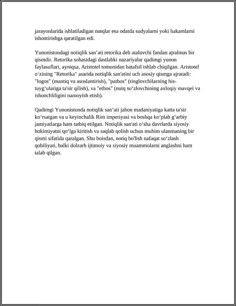 YUNONISTONDA NOTIQLIK SANATINING TARIXI HAQIDA 4