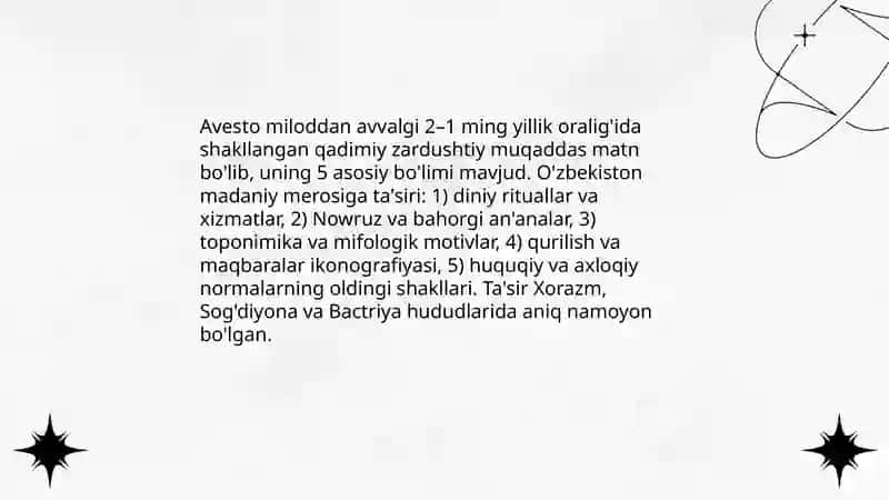 Avesto Ozbekiston tarixini organishda muhim manba 4