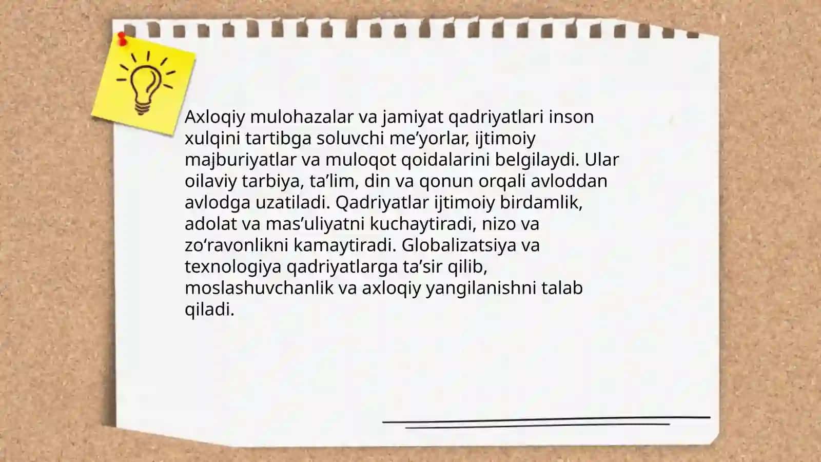 Axloqiy mulohazalar va shaxsiy mas'uliyat 4