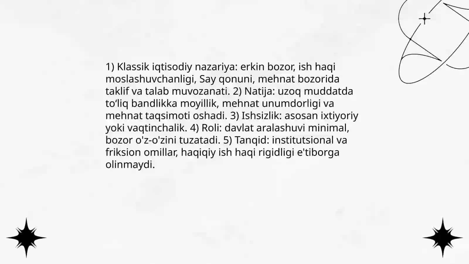 Aholini ish bilan bandligi nazariyalari va ularni amalda qoʻllanilishi 4