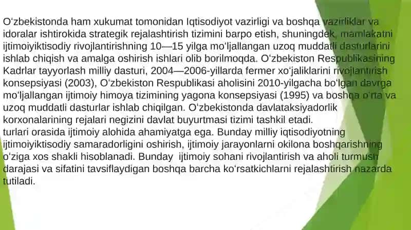 Istiqbolli rejalashtirish asoslarini o’rganish 4