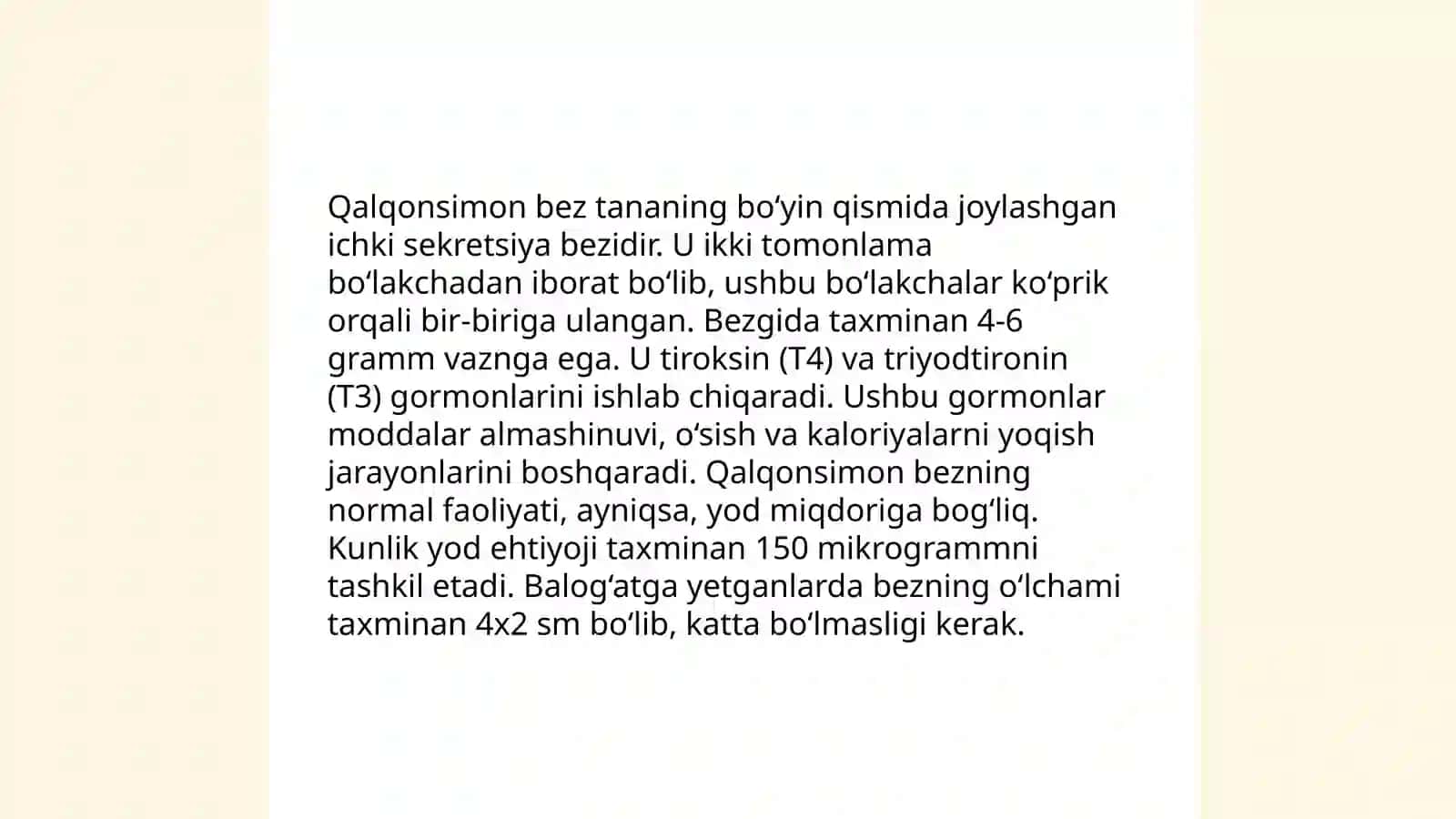 Periferik endokrin sistema aʼzolar.Qalqonsimon bez tuzilishi rivojlanishi 4