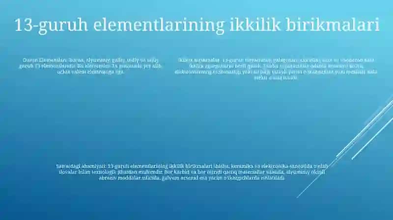 Guruh Elementlarining Binar Birikmalari Va Sanoatdagi Ahamiyati 4