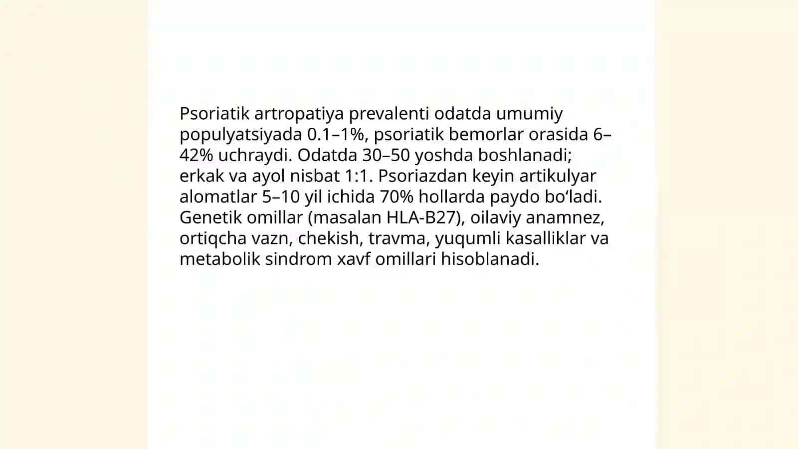 Psoriatik artropatiya. Tekshirish va davolash usullari 4