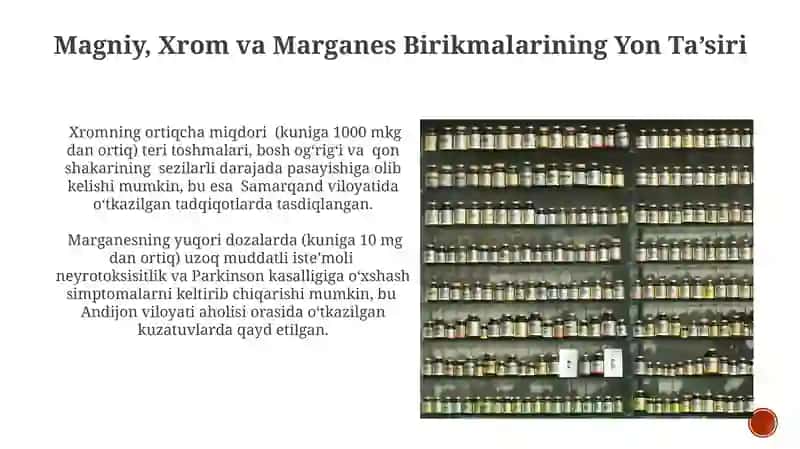Xrom, Magniy va Marganesning Murakkab Birikmalari 4