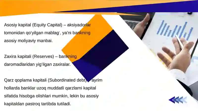 Bank kapitali va uning   samaradorligini oshirish   yo‘llari. 4