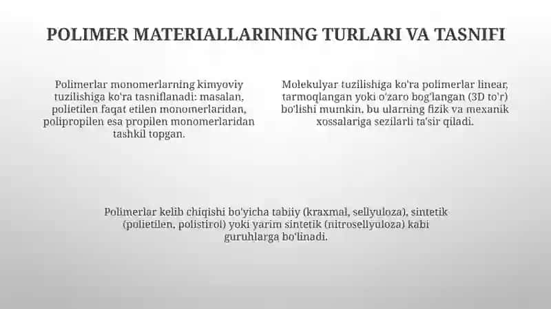 PINO PLIMER MATERYALLARNING TAYYORLANISHI VA QOLLANILISHI 4