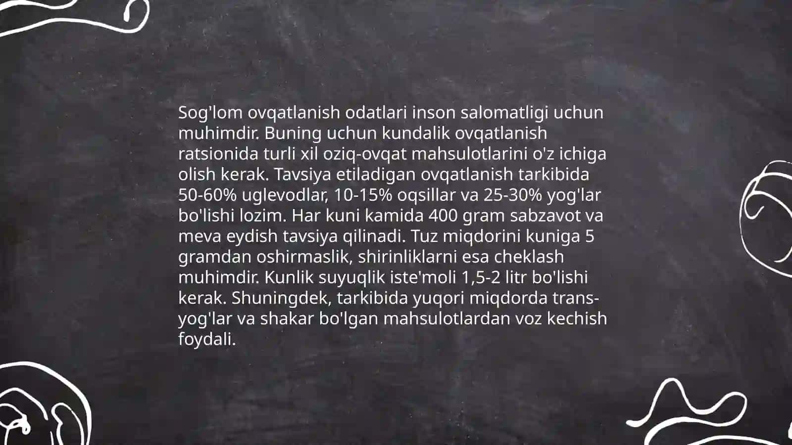 Sog'lom Turmush Tarzi 4