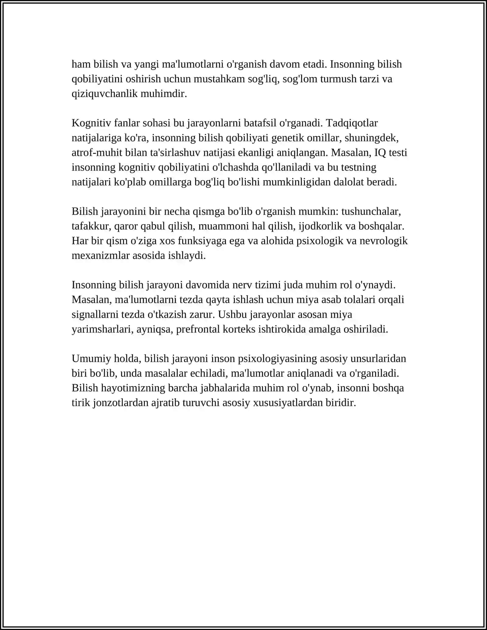 GNOSEOLOGIYA BILISHNI OʻRGATUVCHI FALSAFANI SOHASI 4