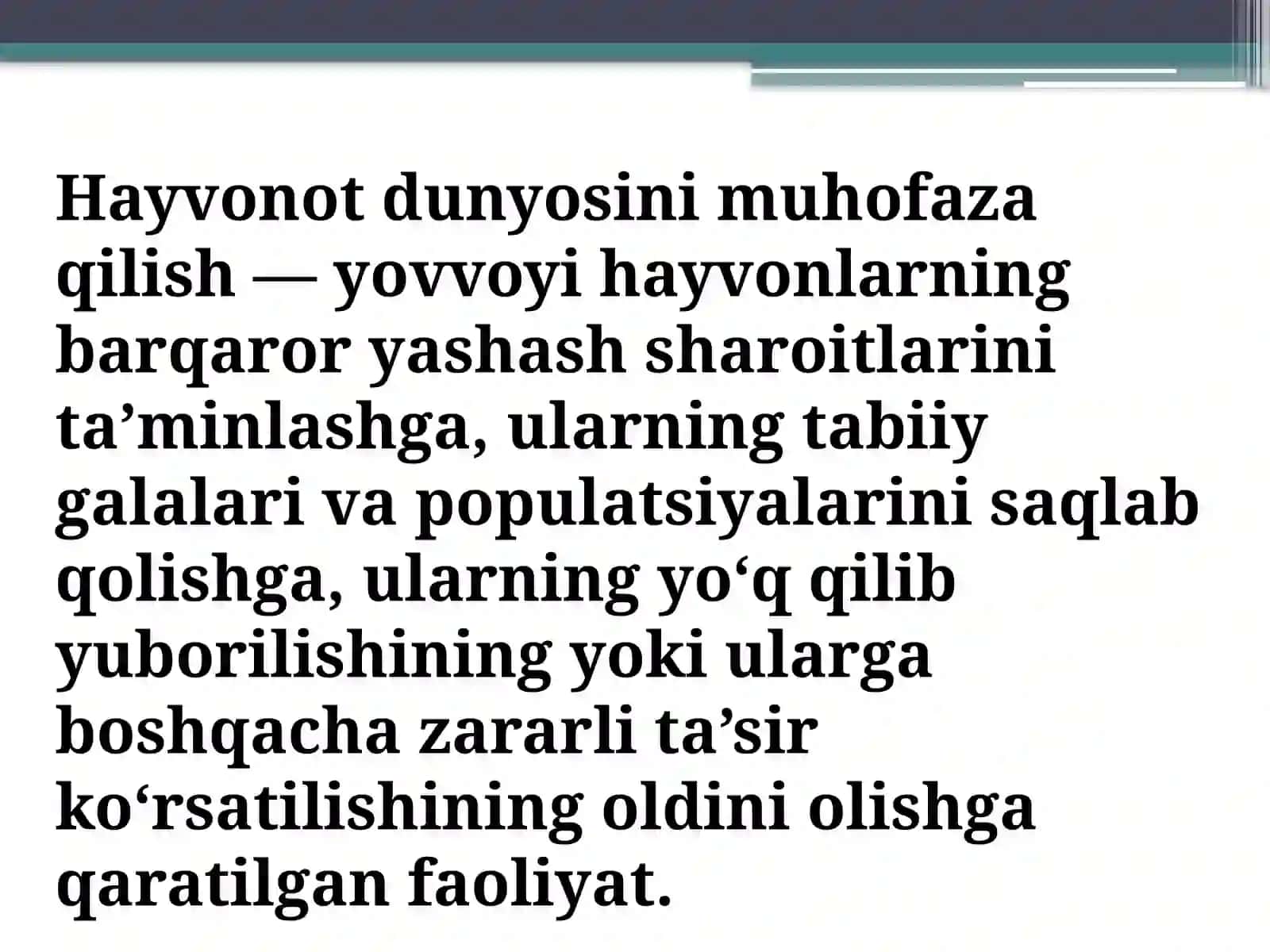 HAYVONOT DUNYOSINI MUHOFAZA QILISH VA UNDANFOYDALANISHNING EKOLOGIK-HUQUQIY TARTIBI 4