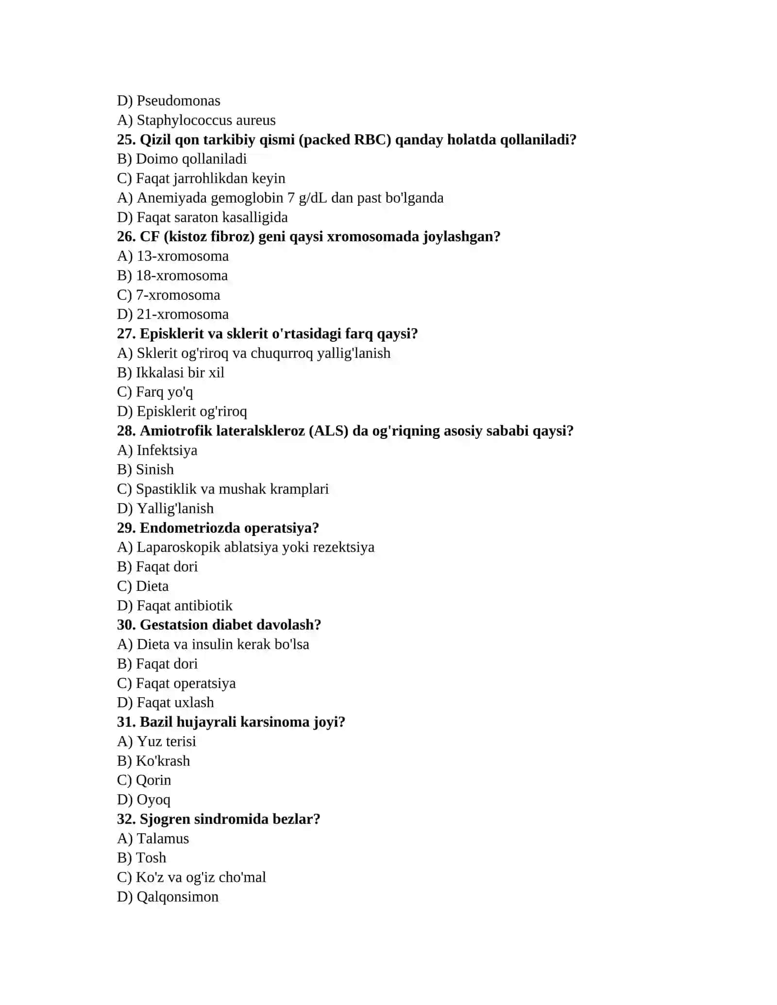 Gematologiya savollari 4