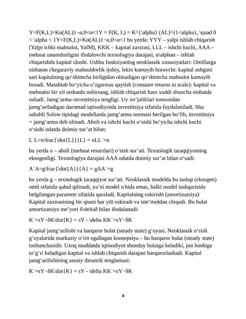 Neoklassik iqtisodiyot 4