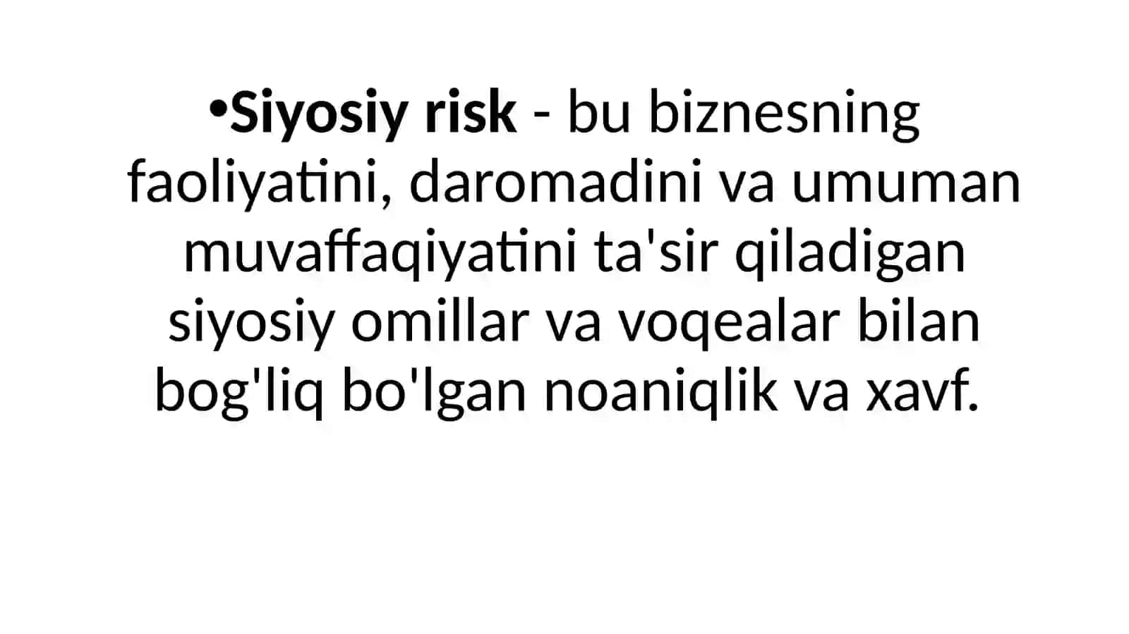 Siyosiy riskni bоshqаrish 4