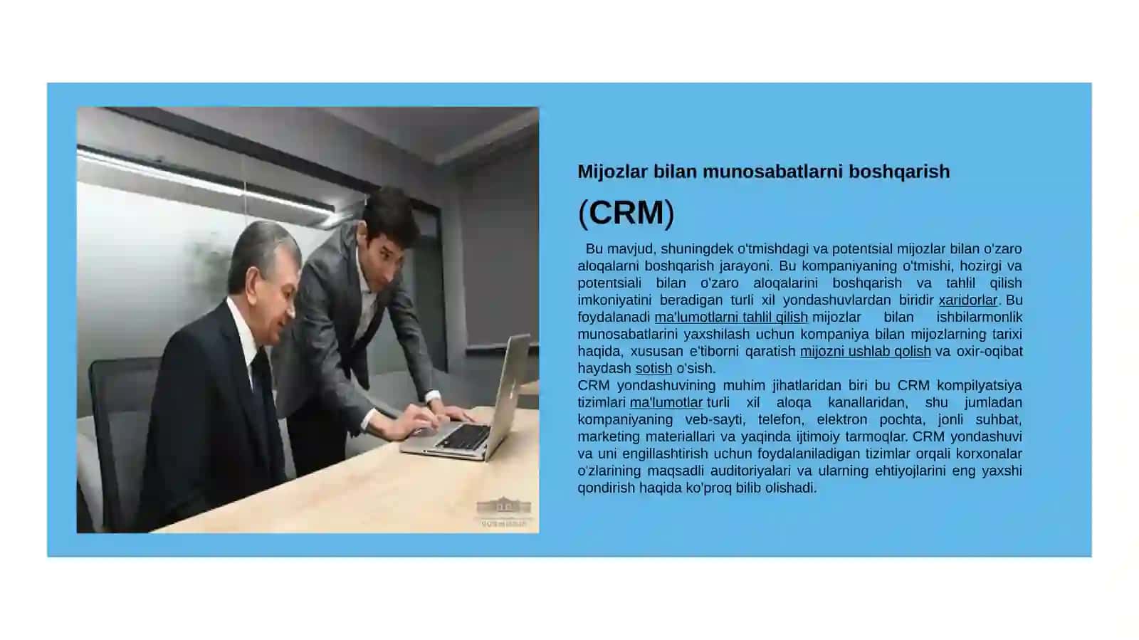 Mijoz bilan munosabatlari boshqaruv tizimlari 4