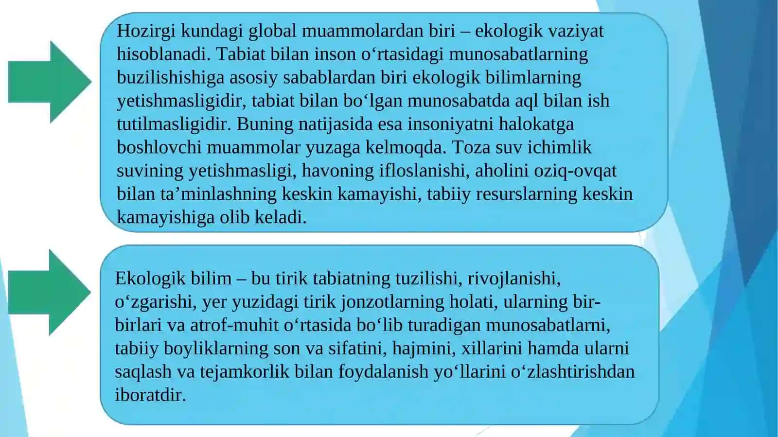 Tabiat bilan tanishtirish nazariyasi va texnologiyalari 4