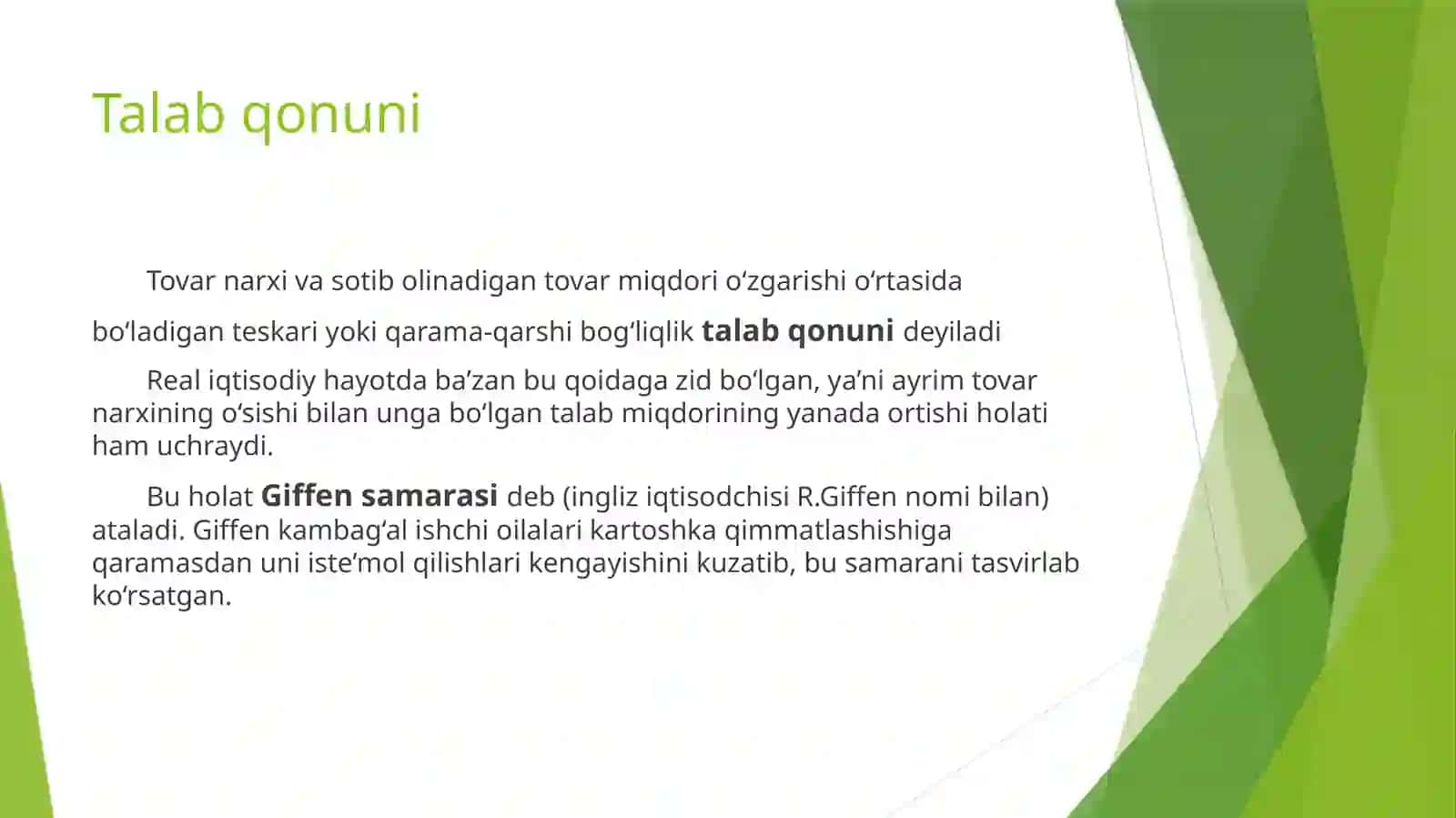 Talab va taklif nazariyasi 4
