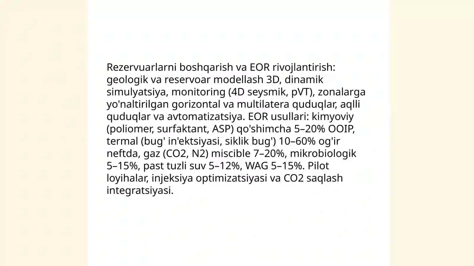 O'zbekiston neft va gaz sanoati korxonalarida ishlab chiqarishni rivojlantirish yo'nalishlari 4