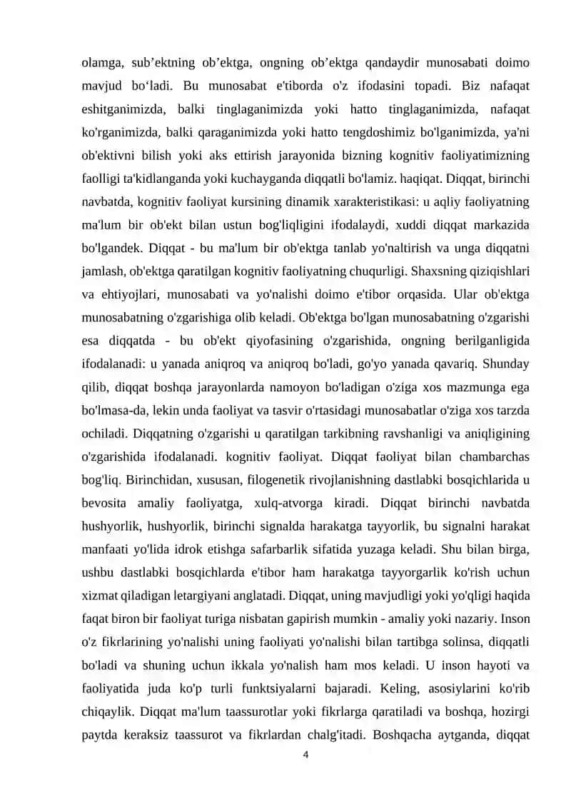 DIQQATNING FUNKSIYALARI, TURLARI, ASOSIY XUSUSIYATLARI 4