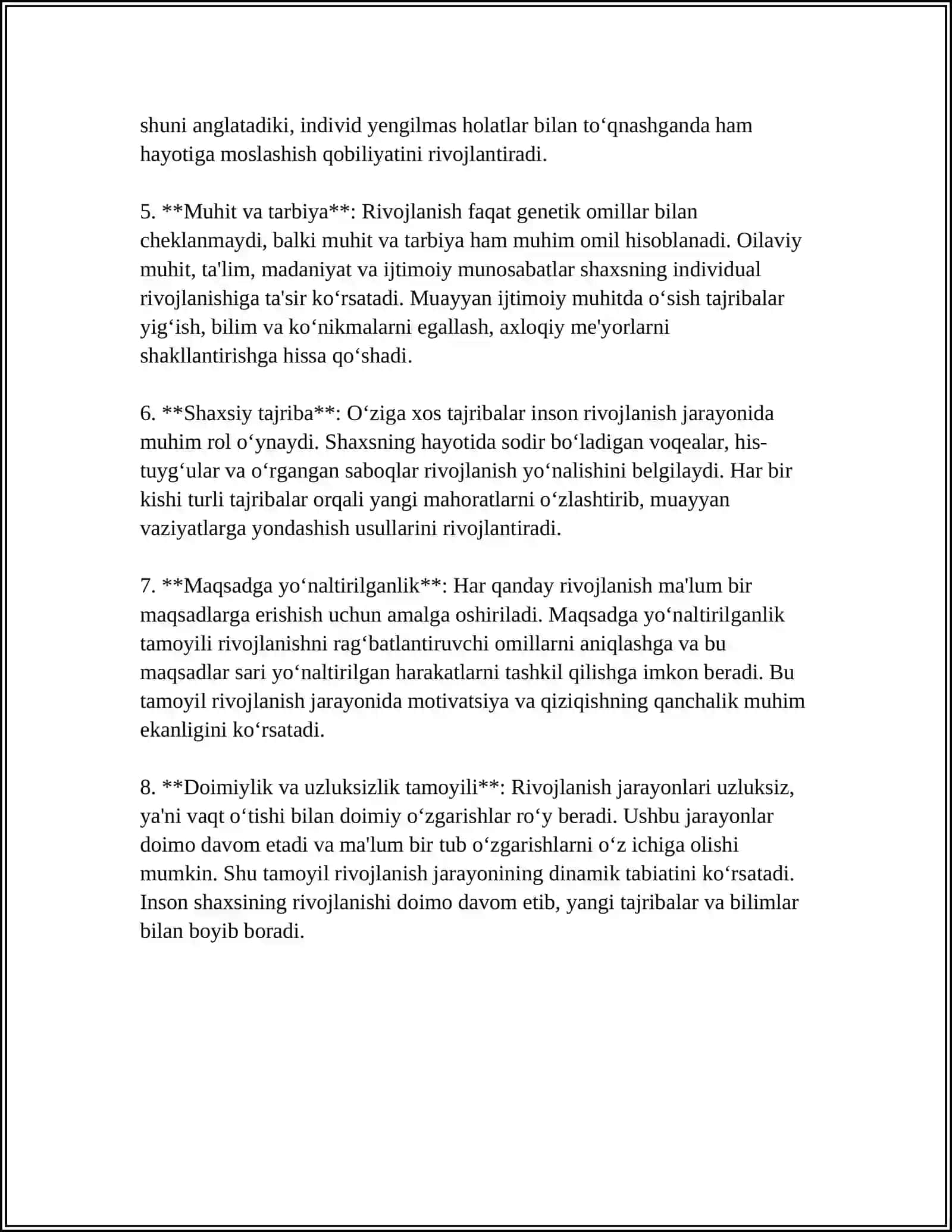 INDIVIDUAL RIVOJLANISH UMUMIY QONUNIYATLARI 4
