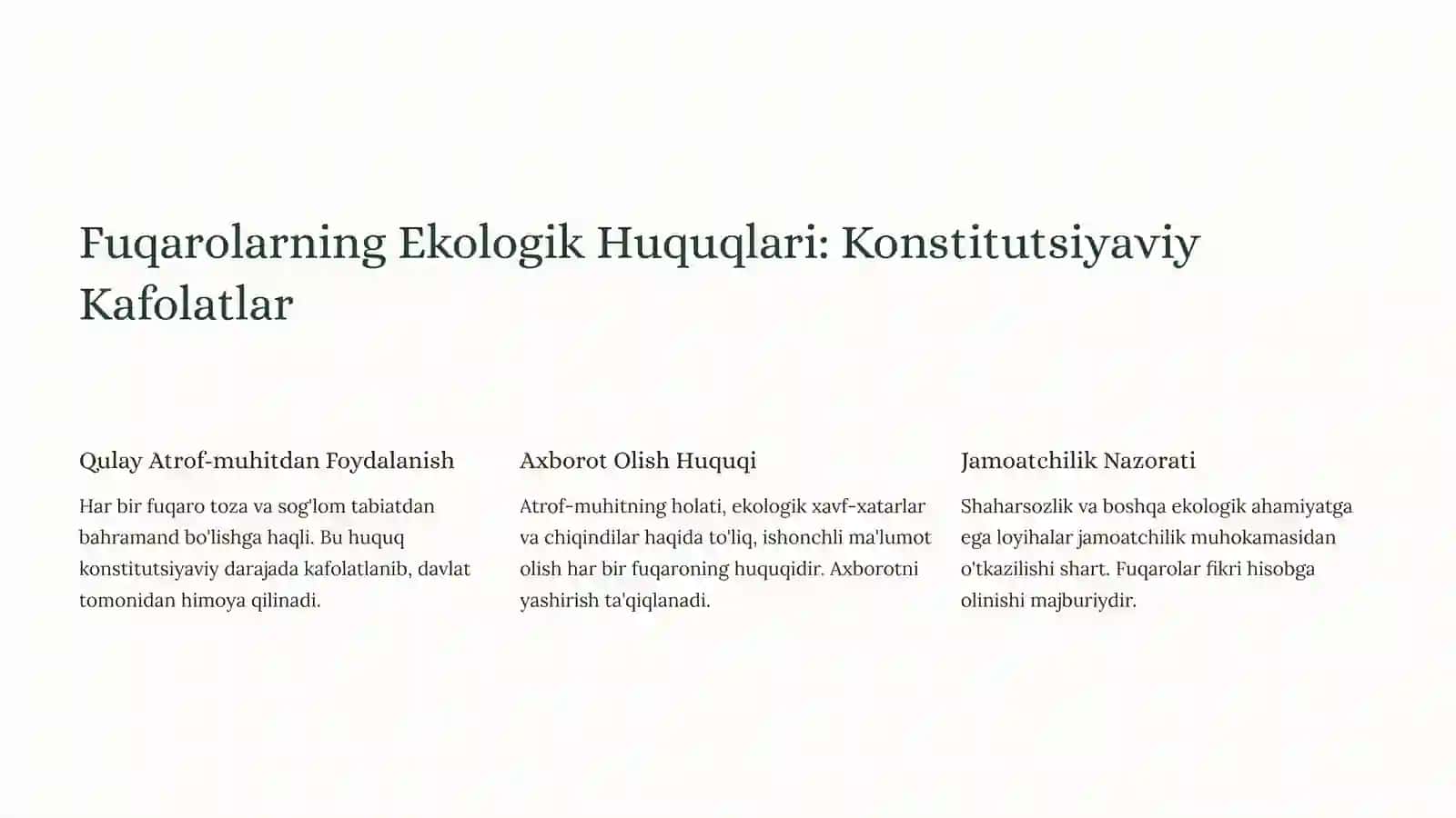 O'zbekiston Respublikasi Konstitutsiyasi va Atrof-muhitniMuhofazaQilish 4