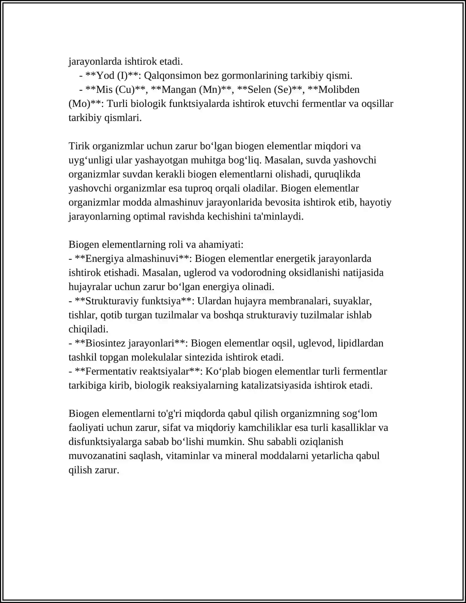 BIOGEN ELEMENTLAR VA ULARNING AHAMIYATI 4