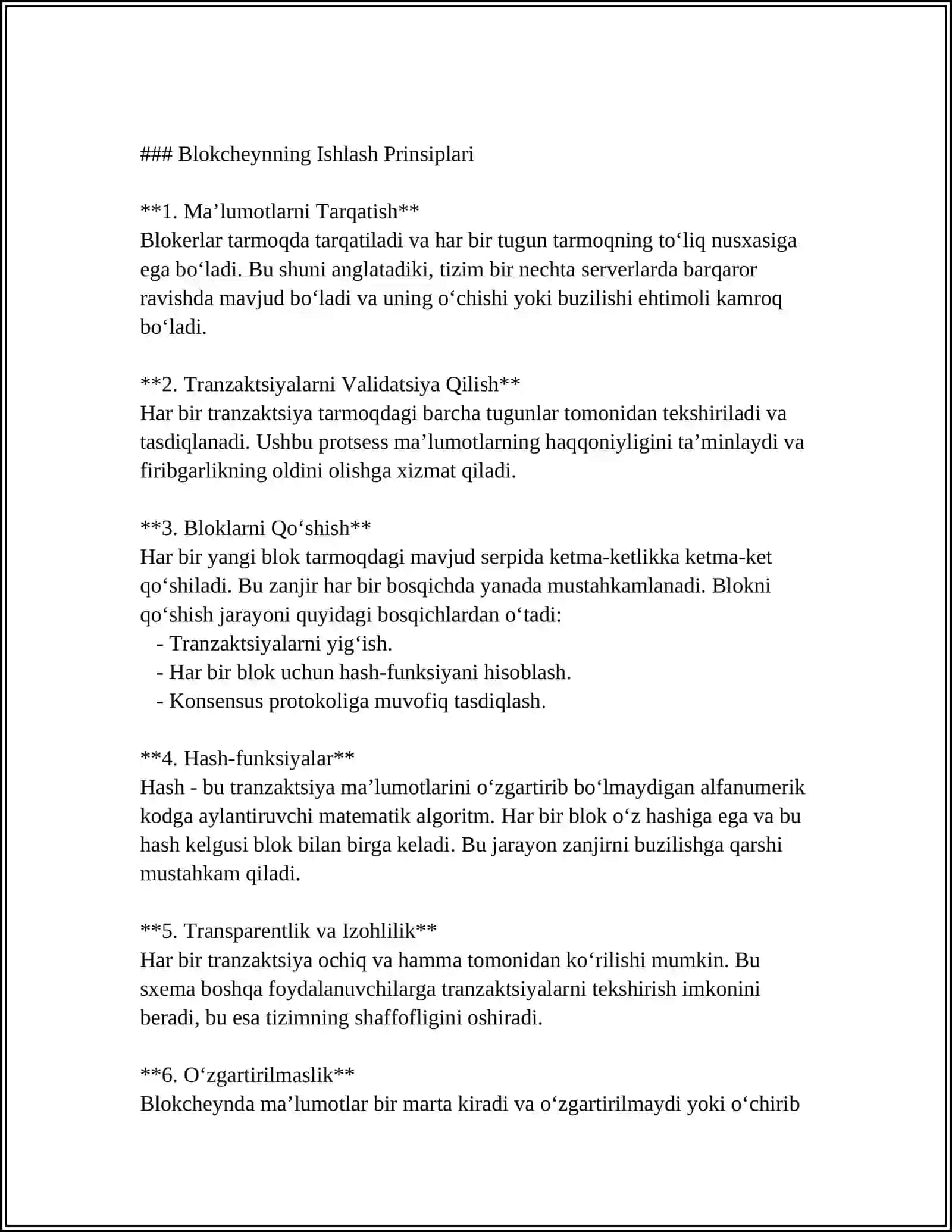 BLOKCHEYN TEXNOLOGIYASI VA KRIPTOVALYUTALAR 4