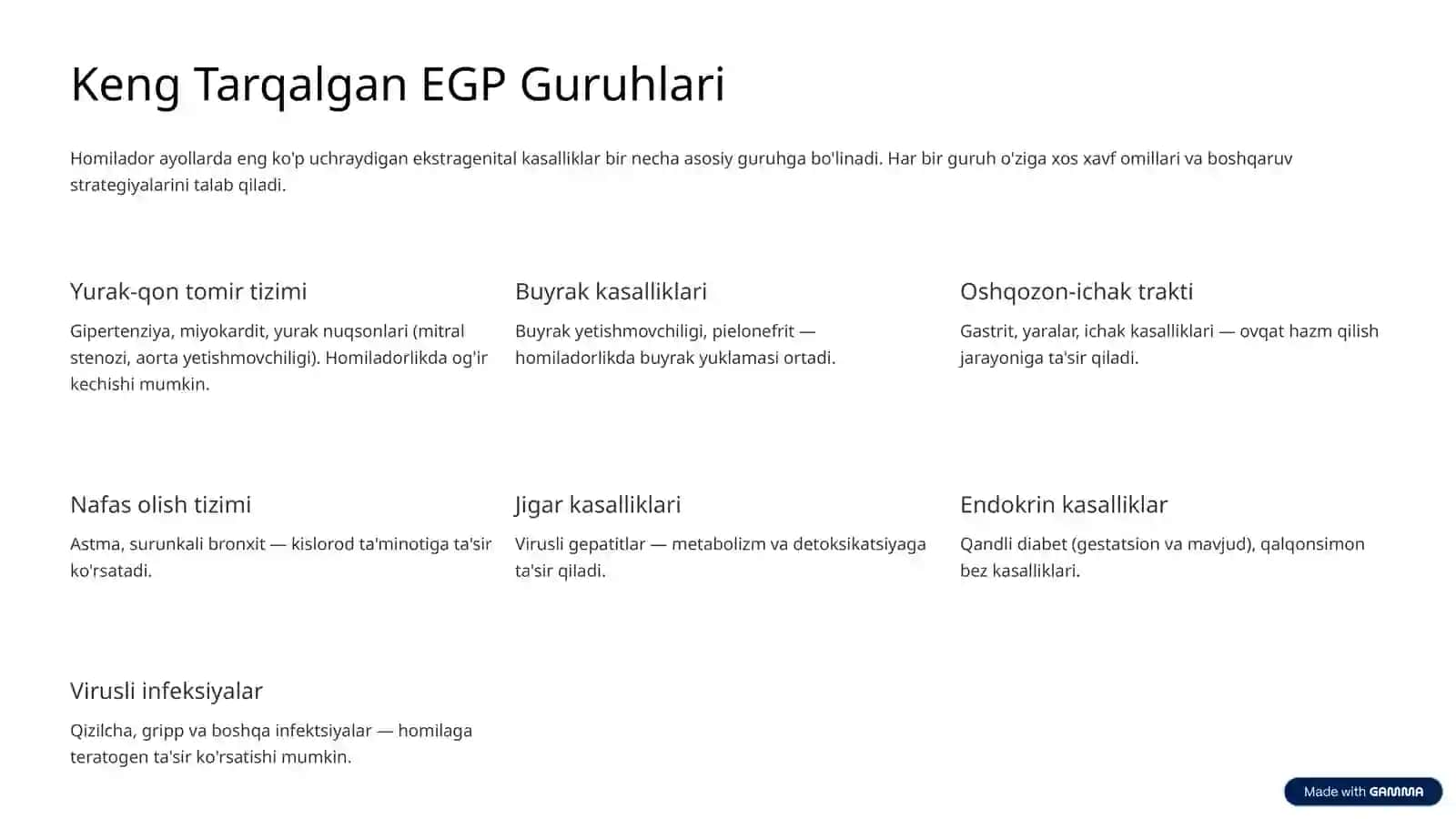 Ekstragenital Kasalliklar Fonida Homiladorlikni Boshqarish 4