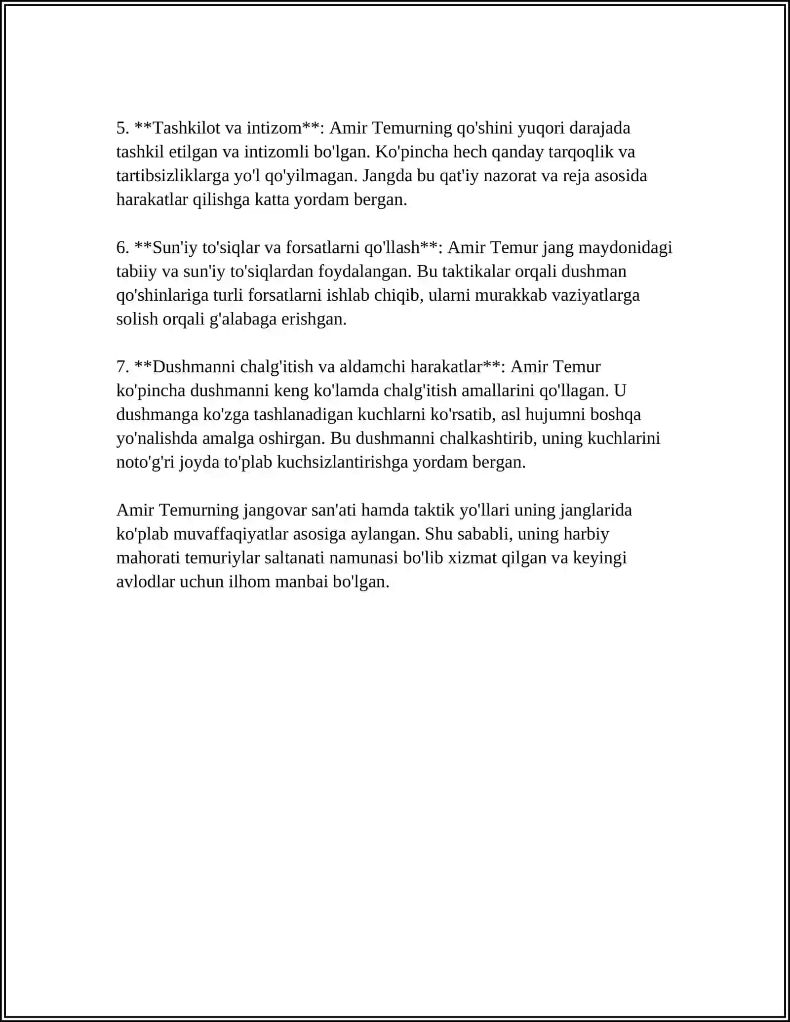 AMIR TEMUR JANGLARI 4