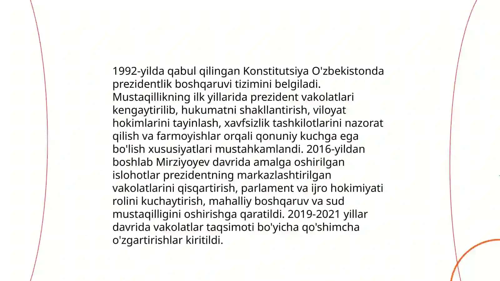 Mustaqillik yillarida davlat boshqaruvi tizimida amalga oshirilgan islohotlar 4