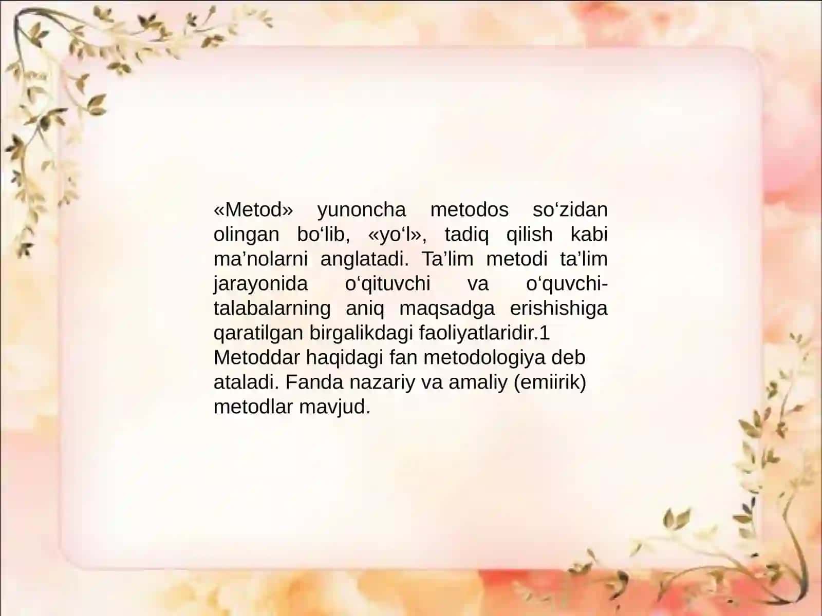 MAKTABGACHA TA'LIM-TARBIYANI TASHKIL ETISH FANINING TADQIQOT METODLARI 4