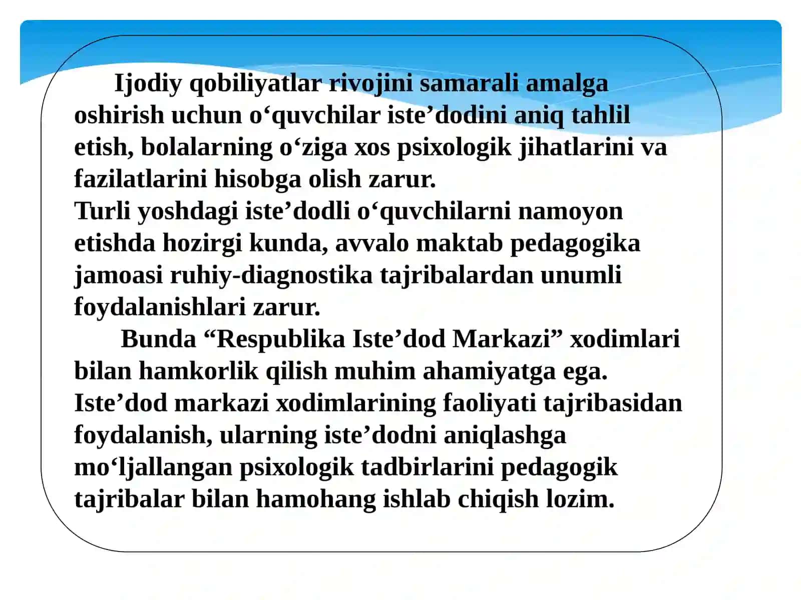 Iste`dodli bolalarni aniqlash va ularni tarbiyalash 4