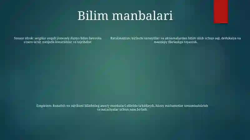 Gnoseologiya-Bilishni O'Rganuvchi Falsafa Sohasi 4