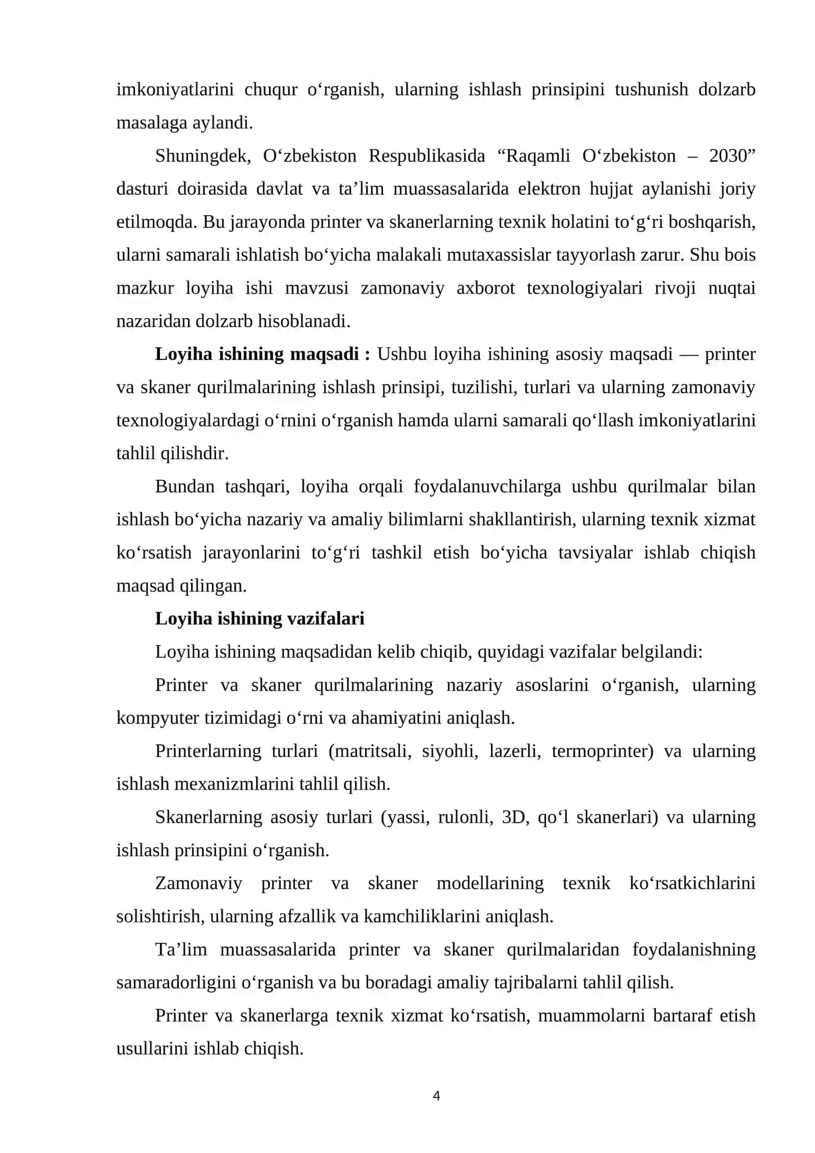 Printer va Skaner Kabi Qurilamalar Islash Prinsi 4