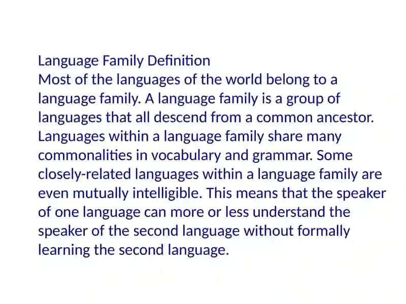 Language Families and English Language Origin 4