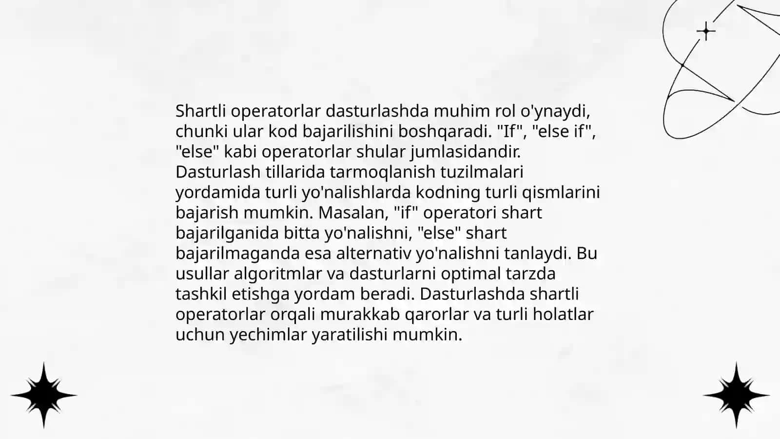 Tarmoqlanish buyruqlariga misollar 4