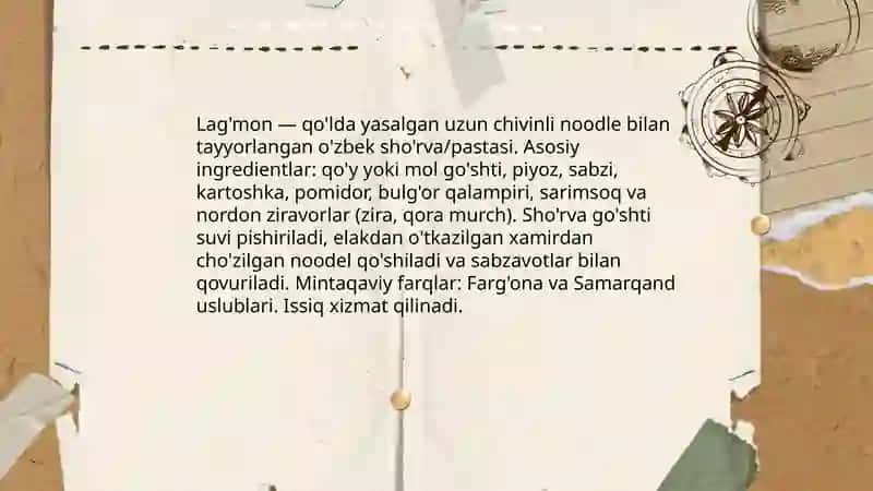 O'zbek Milliy taomlari 4