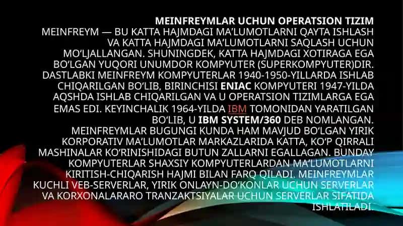 Kompyuter va mobil qurilmalar operatsion tizimlari 4