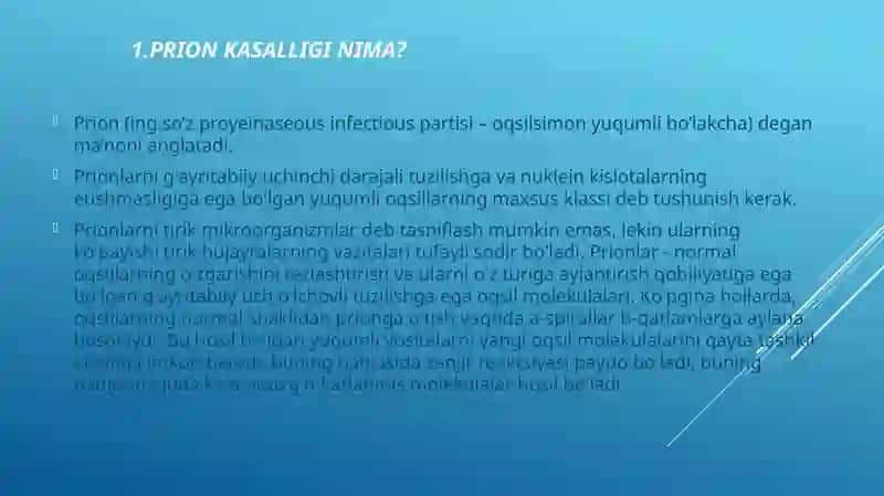 Prionlarning amaliyotdagi ahamiyati 4