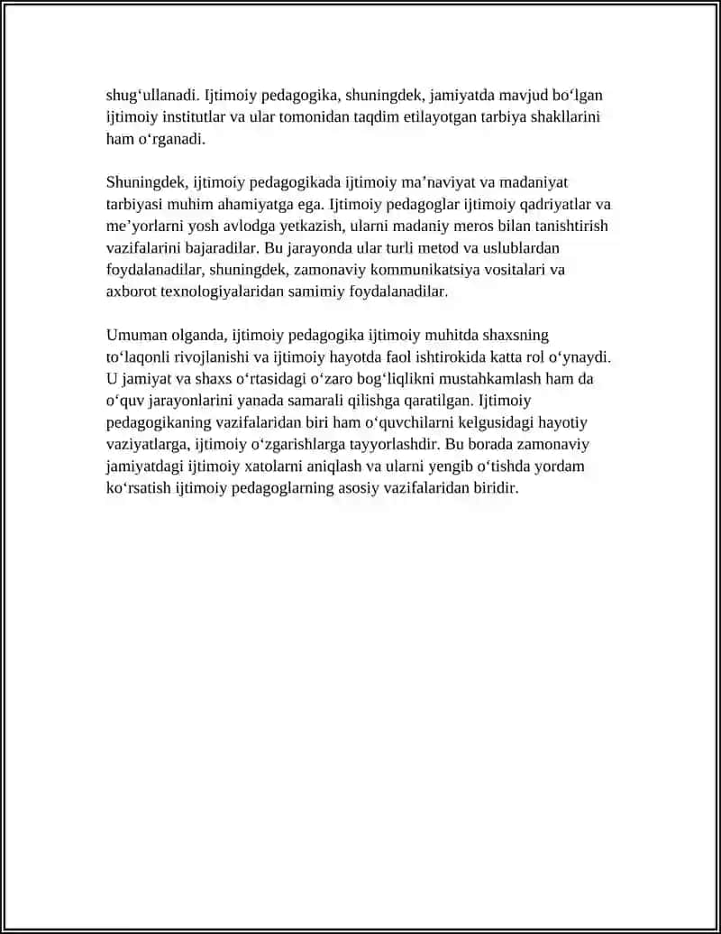 IJTIMOIY PEDAGOGIKANING MAQSADI VA PREDMETI 4