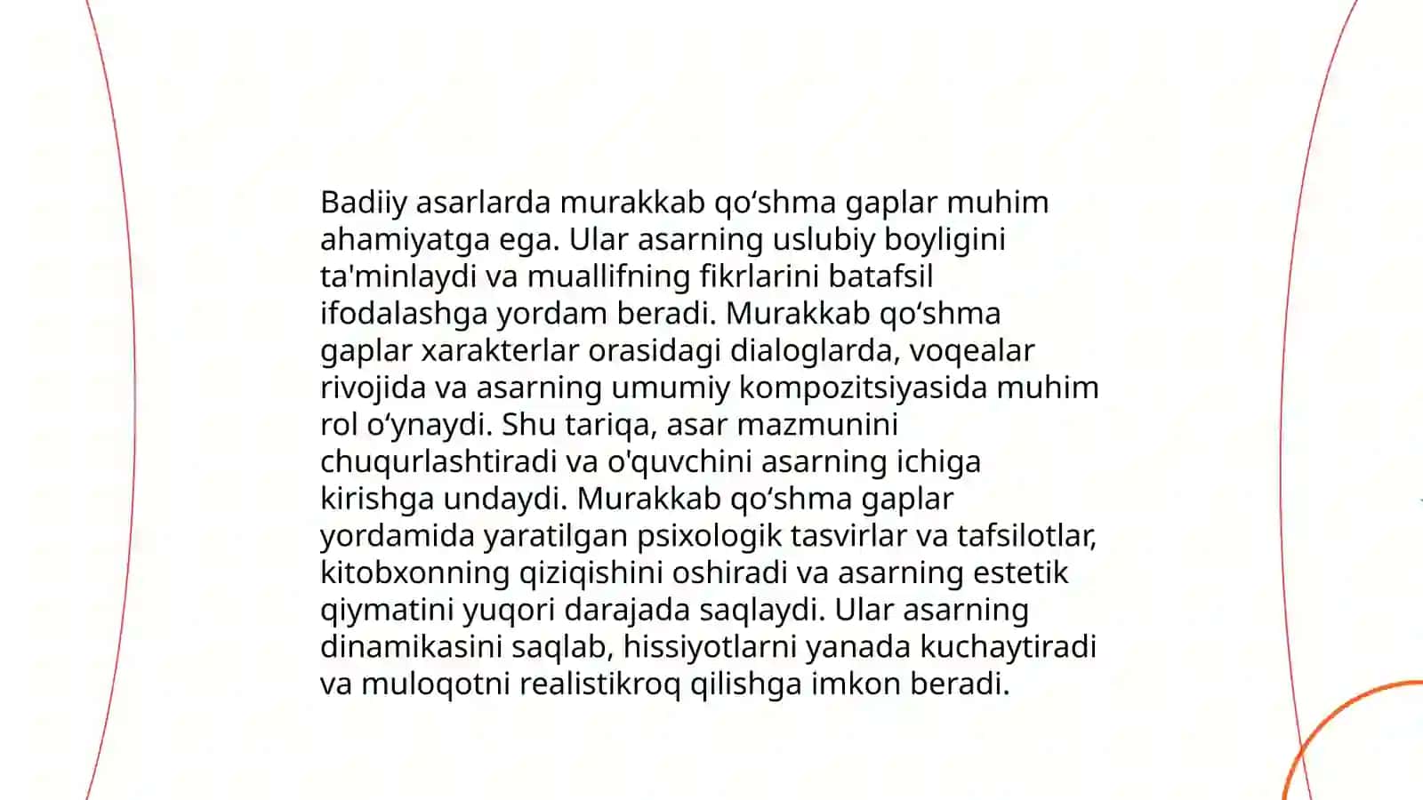 Murakkab qoʻshma gaplar va ularning nutqiy koʻrinishlari 4