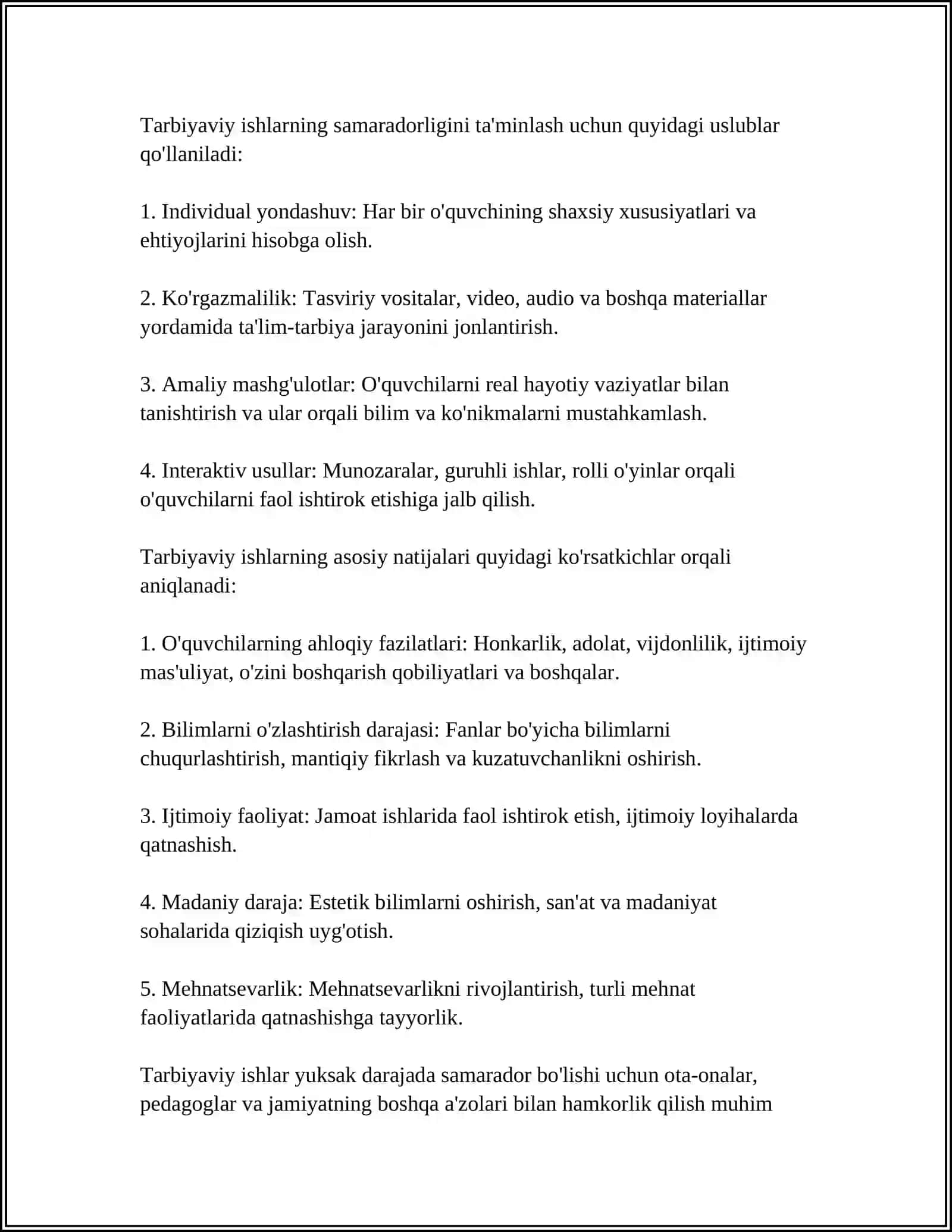 TARBIYAVIY ISHLAR METODIKASINING PREDMENTI MAQSADI VA VAZIFALARI 4
