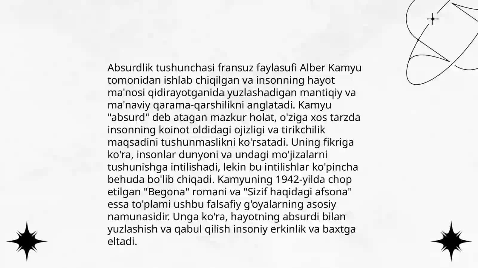 A Kamyu,, Begona" romanida davr muammosi 4