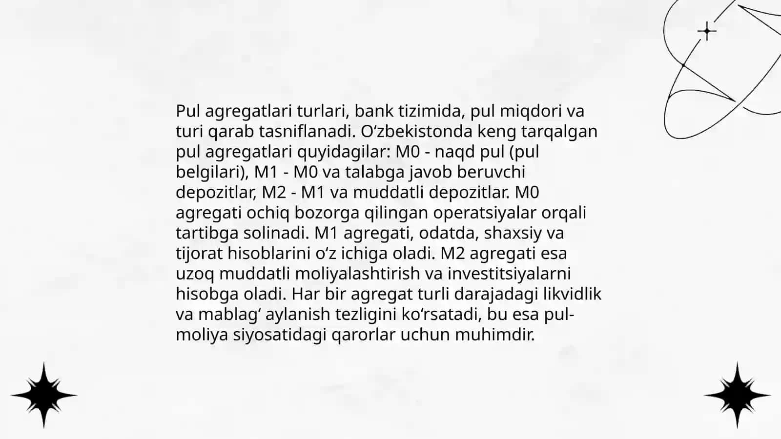 Pul massasi va pul agregatlari 4